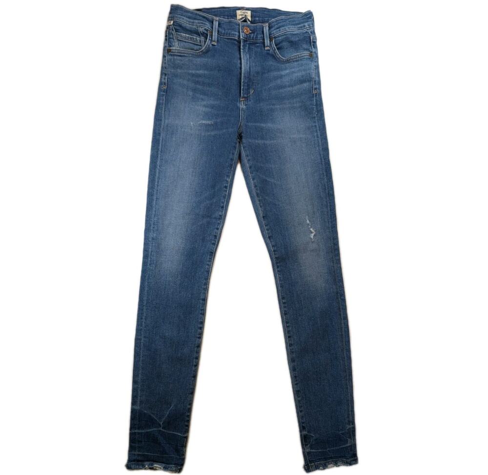 Citizens of Humanity Rocket High Rise Skinny Jeans Womens 27 Raw Hem USA